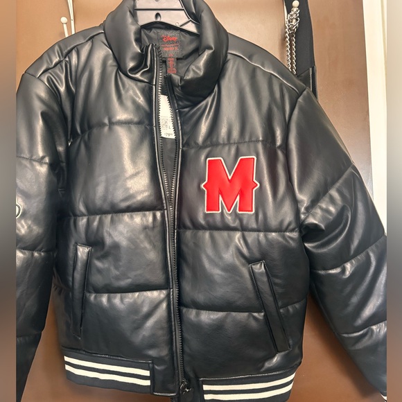 Disney Mickey Mouse Puffer Jacket Size Large for Men - Picture 1 of 5